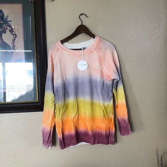 NWT Entro Boutique Multicolored Sweatshirt - Picture 2 of 5
